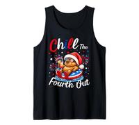 Chill The Fourth out Capybara Funny July 4th Camiseta sin Mangas