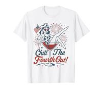 Chill The Fourth Out, divertida copa de martini para chicas del 4 de julio Camiseta
