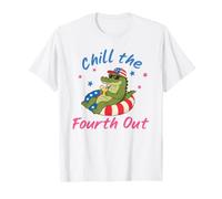 Chill The Fourth out - Flotador de Piscina de cocodrilo patriótico Camiseta