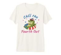Chill The Fourth out - Flotador de Piscina de cocodrilo patriótico Camiseta Premium