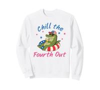 Chill The Fourth out - Flotador de Piscina de cocodrilo patriótico Sudadera