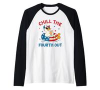 Chill The Fourth out - Flotador patriótico para Piscina de Pato Camiseta Manga Raglan