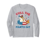 Chill The Fourth out - Flotador patriótico para Piscina de Pato Manga Larga