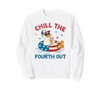 Chill The Fourth out - Flotador patriótico para Piscina de Pato Sudadera