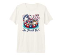 Chill The Fourth out Funny Australian Shepherd 4th of July Camiseta Premium