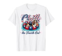 Chill The Fourth out Funny Basset Hound Dog USA 4th of July Camiseta