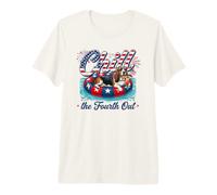 Chill The Fourth out Funny Basset Hound Dog USA 4th of July Camiseta Premium
