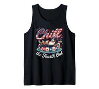 Chill The Fourth out Funny Bernese Mountain Dog 4th of July Camiseta sin Mangas
