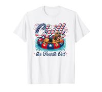 Chill The Fourth out Funny Bloodhound Dog Lover 4th of July Camiseta