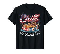 Chill The Fourth out Funny Bloodhound Dog USA 4th of July Camiseta