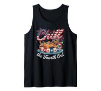 Chill The Fourth out Funny Bloodhound Dog USA 4th of July Camiseta sin Mangas