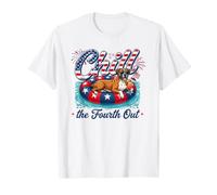 Chill The Fourth out Funny Boxer Dog Lover USA 4th of July Camiseta