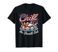Chill The Fourth out Funny Boxer Dog Lover USA 4th of July Camiseta