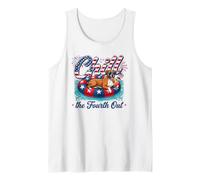 Chill The Fourth out Funny Boxer Dog Lover USA 4th of July Camiseta sin Mangas
