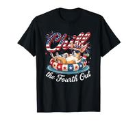 Chill The Fourth out Funny Chihuahua Dog USA 4th of July Camiseta