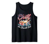 Chill The Fourth out Funny Chihuahua Dog USA 4th of July Camiseta sin Mangas