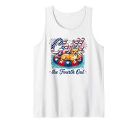 Chill The Fourth out Funny Chihuahua Dog USA 4th of July Camiseta sin Mangas