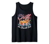 Chill The Fourth out Funny Cockapoo Dog USA 4th of July Camiseta sin Mangas