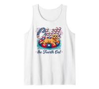 Chill The Fourth out Funny Cockapoo Dog USA 4th of July Camiseta sin Mangas