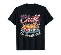Chill The Fourth out Funny Golden Retriever Dog 4th of July Camiseta