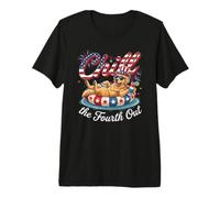 Chill The Fourth out Funny Golden Retriever Dog 4th of July Camiseta Premium