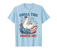 Chill The Fourth out Patriotic Goose - Flotador de Piscina para el 4 de Julio Camiseta