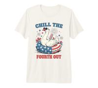 Chill The Fourth out Patriotic Goose - Flotador de Piscina para el 4 de Julio Camiseta Premium