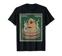 Chill Vibes Capybara Remojando Cool Relajante Chillin Capy Camiseta