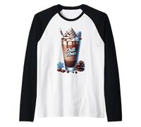 Chill Vibes Graphic For Hot Cocoa Lovers Winter Coffee Latte Camiseta Manga Raglan