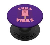 Chill Vibes Ice Pop Lindo gráfico Kawaii PopSockets PopGrip Adhesivo