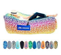 Chillbo Shwaggins Inflatable Couch - Estupenda Silla Inflable de fácil instalación, para el Equipo de Senderismo, como Silla de Playa y para Festivales de música, Mezcla arcoíris