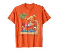 Chilled To The Bone - Camiseta de Cerveza con diseño de Esqueleto Tropical Camiseta, Hombre, Naranja, XXL