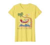 Chilled To The Bone - Camiseta de Cerveza con diseño de Esqueleto Tropical Camiseta, Mujer, Limón, 3XL