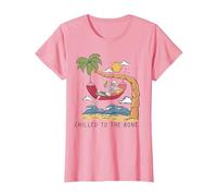 Chilled To The Bone - Camiseta de Cerveza con diseño de Esqueleto Tropical Camiseta, Mujer, Rosado, S
