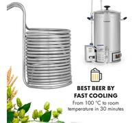 Chiller 12 Refrigerador de inmersión 21,5 cm de diámetro 18 bucles Acero inoxidable 304