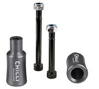 Chilli Barrel Stunt Scooter Pegs Niños Tret Roller Grind Varillas con ejes + Pegatinas Fantic26 (Gris)