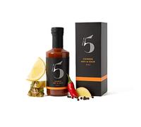Chilli No.5 | Salsa china salteada picante y agria, galardonada, exclusiva mezcla de cinco chiles, superalimentos saludables, vegana, sin gluten, sin colorantes ni saborizantes artificiales, botella