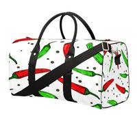 Chilli Peppers - Bolsa de viaje de viaje, bolsa deportiva de chile verde y rojo, bolsa de gimnasio, bolsa plegable para fin de semana, bolsa con asa de equipaje para mujeres y hombres, Chilli Peppers,