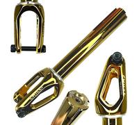 Chilli Pro Scooters Patinete Stunt Fork Trick Roller Reemplazo Tuning Horquilla IHC I SCS I HIC compatible con ruedas de 100 I 110 I 120mm (Slim Cut Corona Dorada)