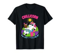 Chillicorn - Flotador de Piscina Divertido Unicornio para Vacaciones de Verano Camiseta