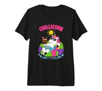 Chillicorn - Flotador de Piscina Divertido Unicornio para Vacaciones de Verano Camiseta Premium