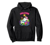 Chillicorn - Flotador de Piscina Divertido Unicornio para Vacaciones de Verano Sudadera con Capucha