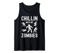 Chillin con Mis Zombies Divertido Halloween Zombie Camiseta sin Mangas