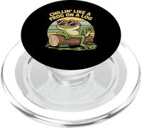 Chillin' Like A Frog On A Log Divertido Estilo Retro PopSockets PopGrip para MagSafe