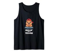Chillin' Like A Villain Capybara Gráfico Camiseta sin Mangas