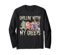 Chillin' with My Creeps, Divertida Fiesta de Halloween, Monster Zombie Manga Larga