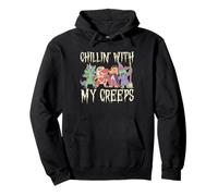 Chillin' with My Creeps, Divertida Fiesta de Halloween, Monster Zombie Sudadera con Capucha