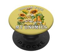 Chillin with My Gnomies and Spring Sunflower GNOME For Mom PopSockets PopGrip Adhesivo