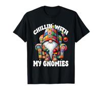 Chillin With My Gnomies Funny Saying For Men Couch Potato Camiseta