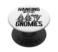 Chillin with My Gnomies Navidad 2025 Navidad PopSockets PopGrip Adhesivo